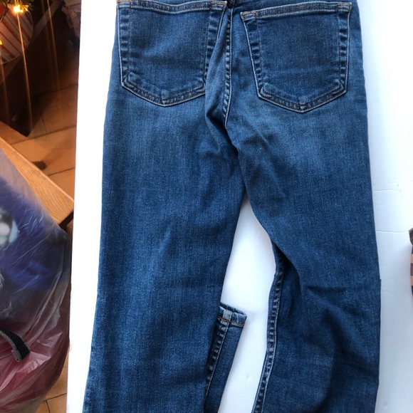 Re/Done Women's Straight Leg Jeans - Dark Blue - Picture 6 of 6